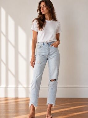 AGOLDE Jamie High Rise Classic Jeans in Skeptic size 28